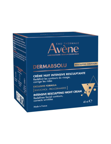 Avène DERMABSOLU Crema Notte Intensiva Rimodellante 40ml - Trattamento Ridensificante Anti-Età