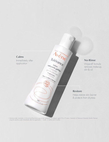 Avene Tolerance Lozione Detergente in Gel, Detergente Naturale 99%, Struccante Viso e Occhi Senza Risciacquo, 400ml