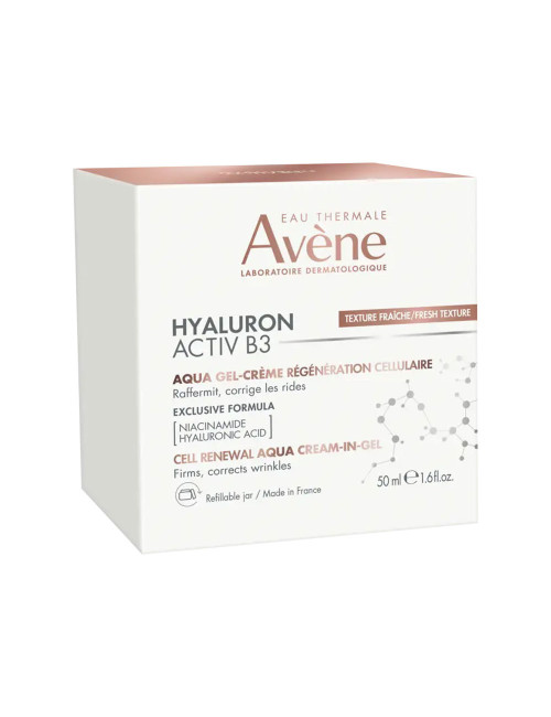 Avene Hyaluron Activ B3 Aqua Gel Crema Rigenerazione Cellulare 50ml - Trattamento Viso Anti-Age, Leviga e Rassoda