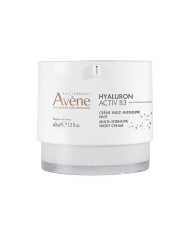 Avène Hyaluron Activ B3 Crema NOTTE Multi-Intensiva 40ml - Levigante, Rassodante, Rigenerante con Acido Ialuronico