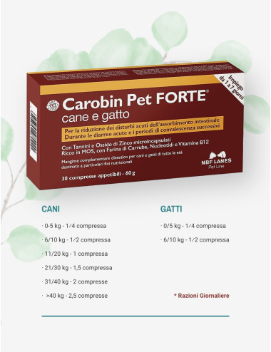 CAROBIN PET FORTE 30CPR